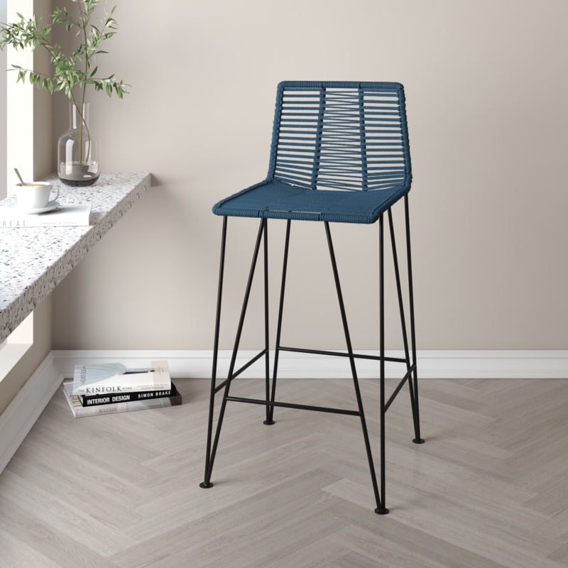 Coastal Handwoven Bar Stool