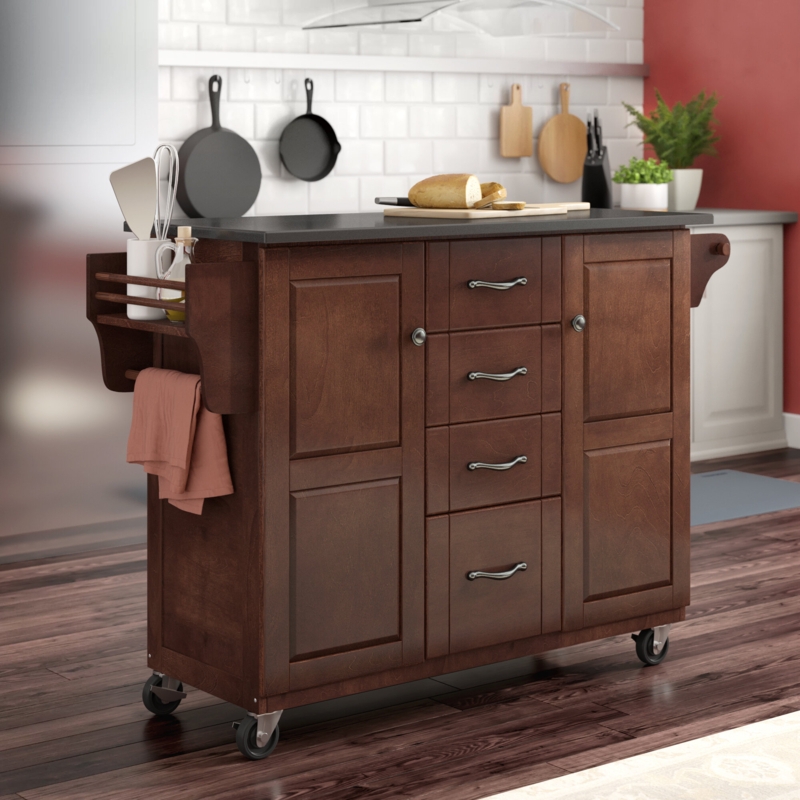 Kitchen Cart with Granite Countertop