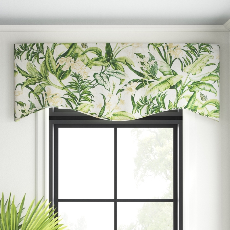 Tropical Scalloped Window Valance