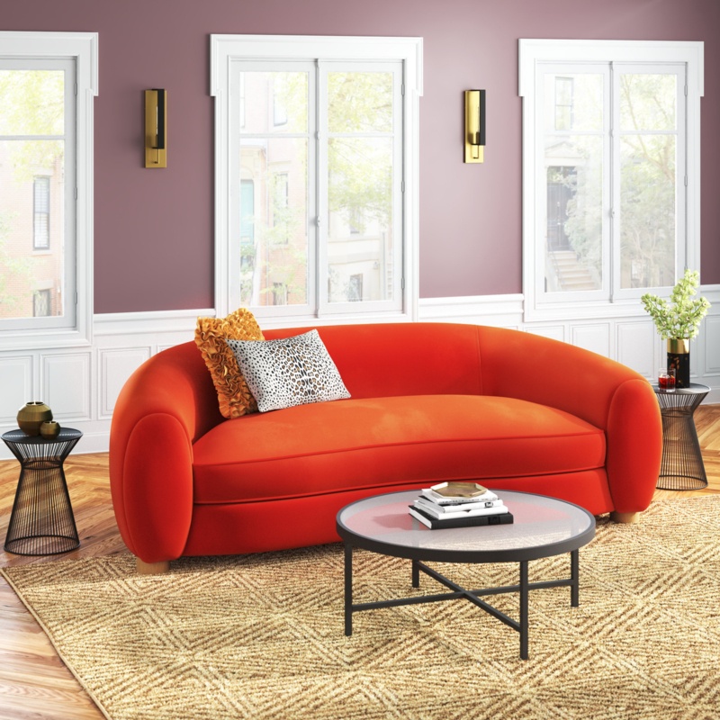 Sandra 95'' Upholstered Sofa