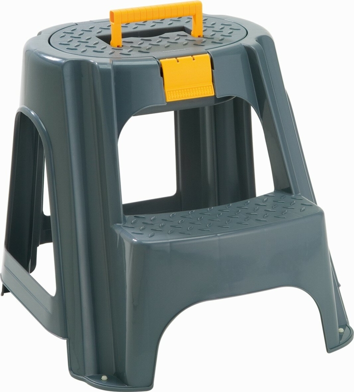 Two Step Stool with Top Organizer Compartment