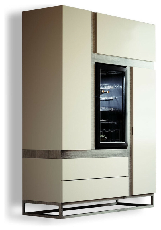 Elegant Bar Cabinet with Wine Storage