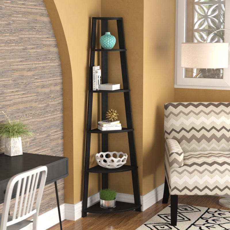Sargun 71'' H x 16.5'' W Corner Bookcase