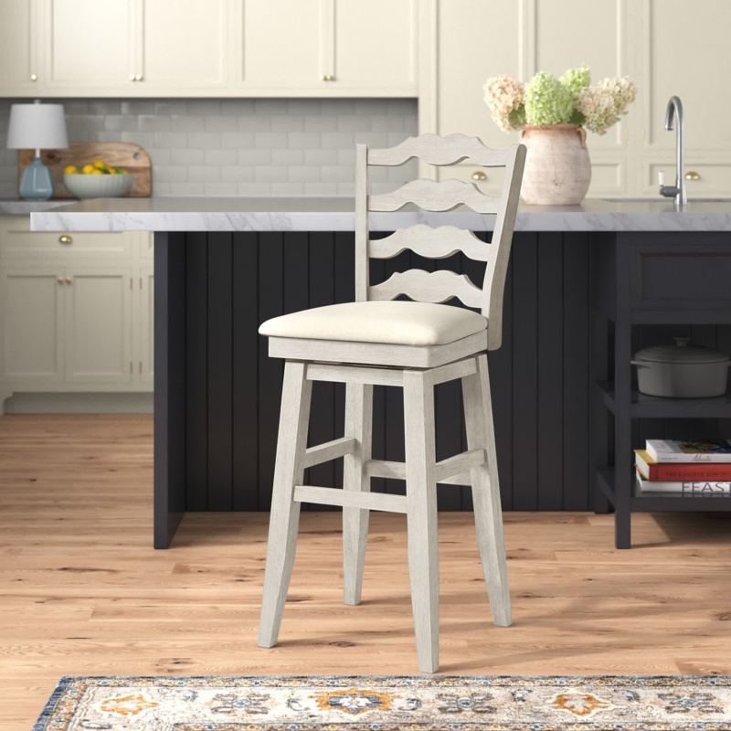 French Ladder Back Swivel Chair