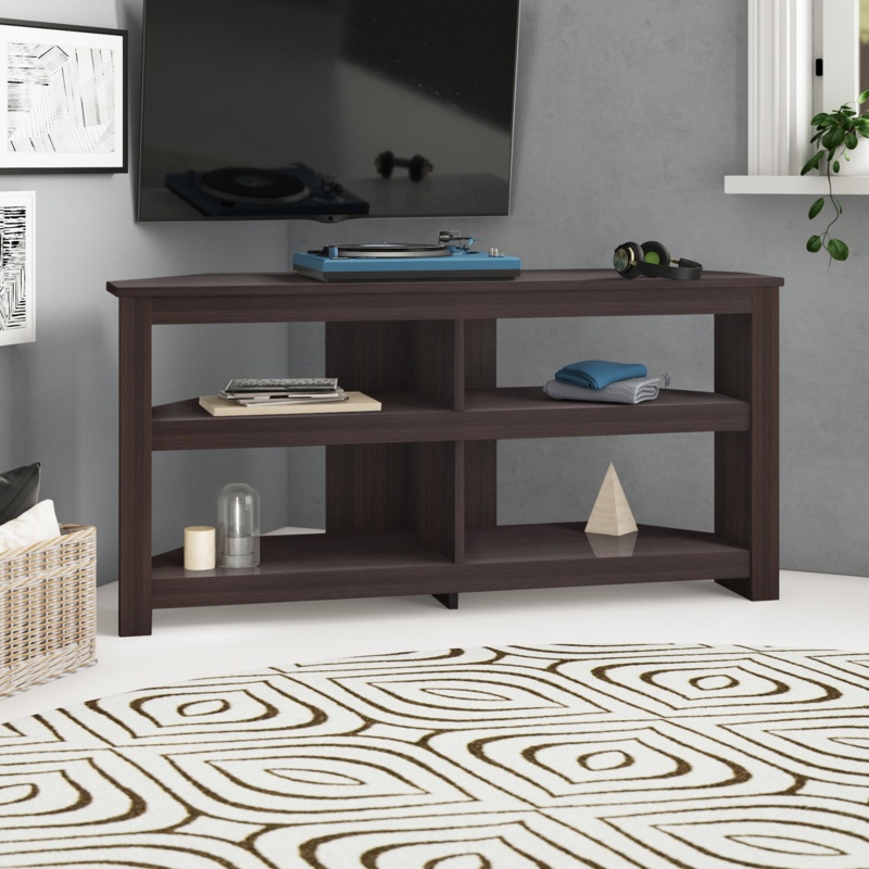 Corner TV Stand with Open Shelves
