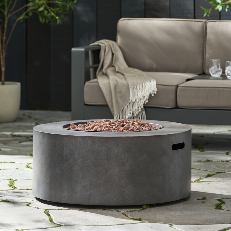 Circular Iron Gas Fire Pit