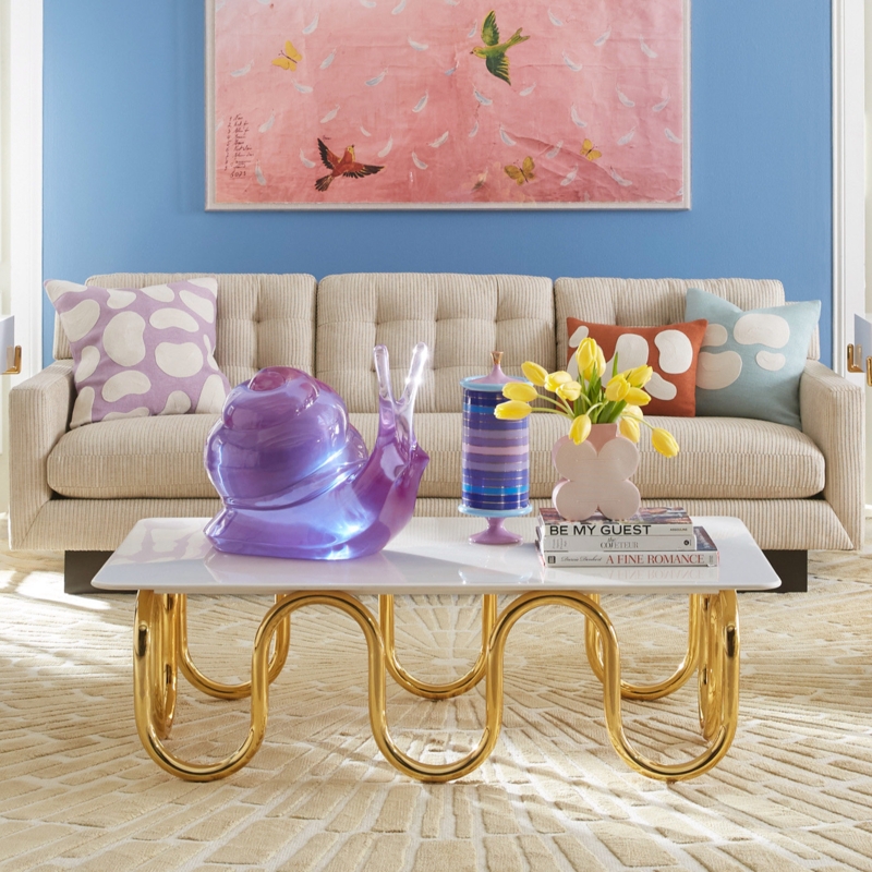 Sculptural Rectangular Cocktail Table