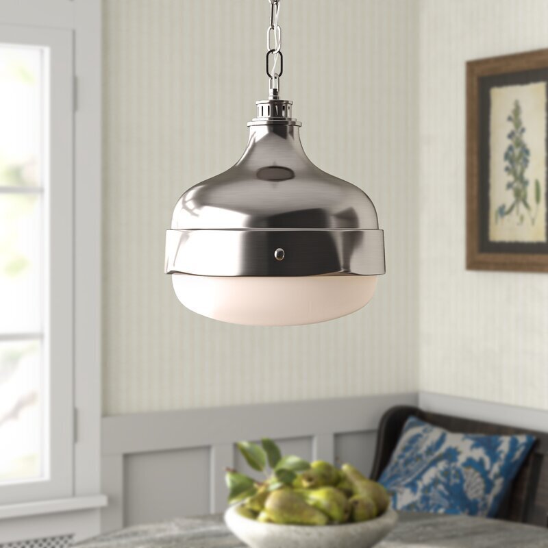 Schoolhouse Inspired Retractable Pendant Light