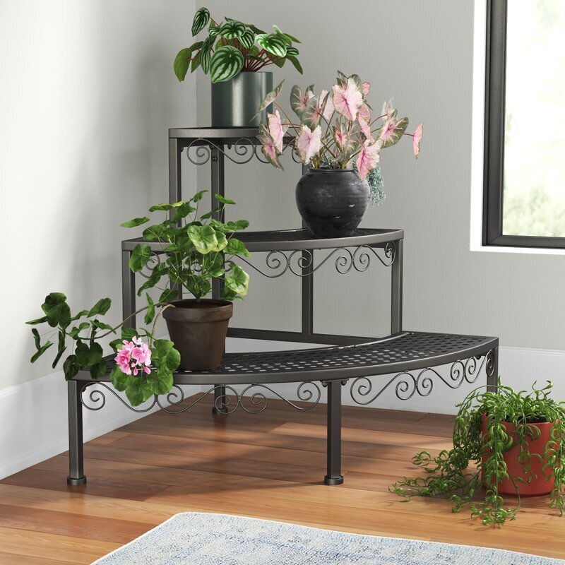 Scrollwork Corner Plant Shelf