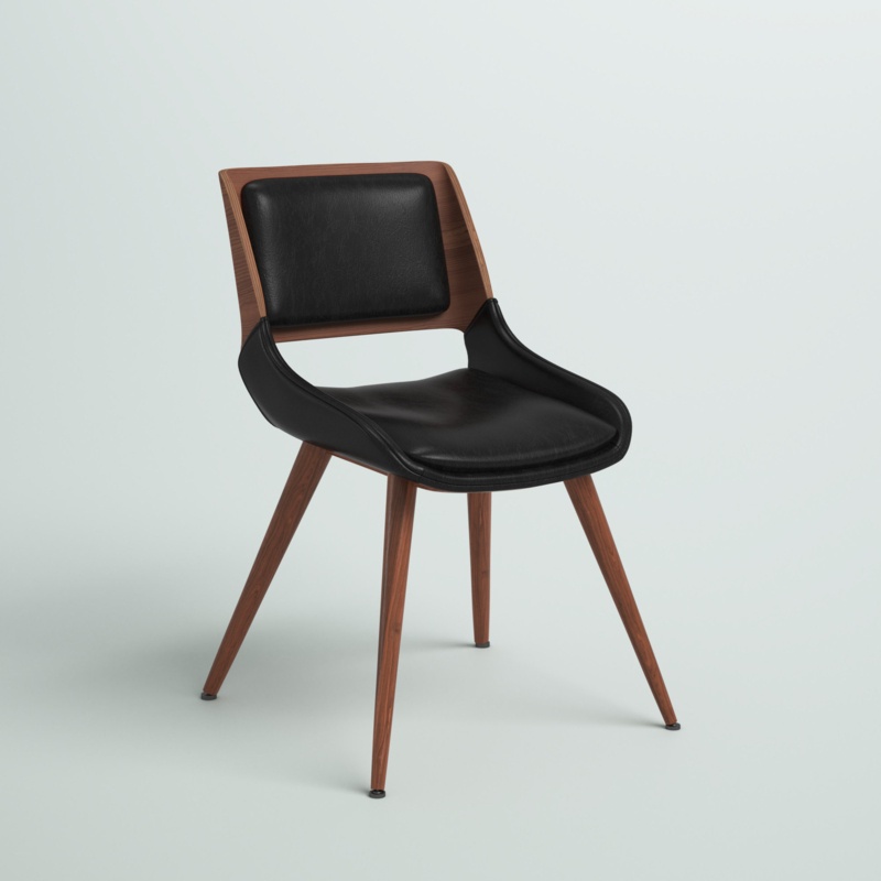 Armless Side Chair with PU Leather Upholstery
