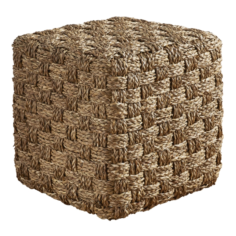 Seagrass Woven Pouf