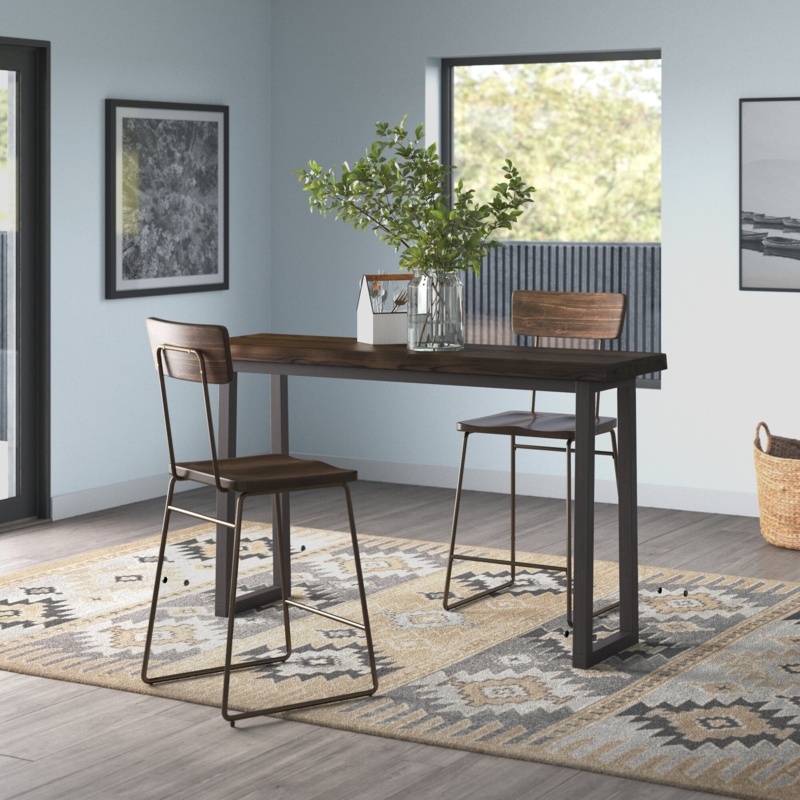 Counter Height Pine Solid Wood Dining Table
