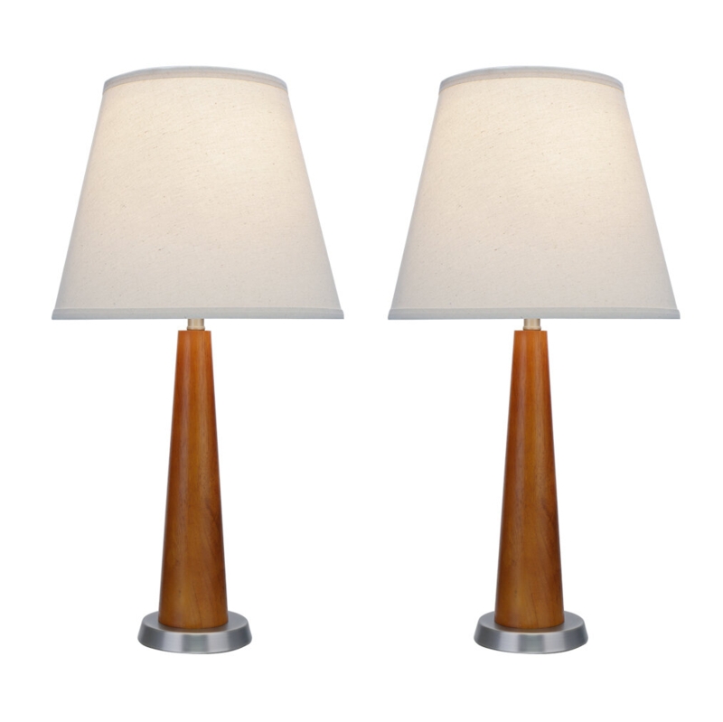 Transitional Wooden 21.5" Table Lamp