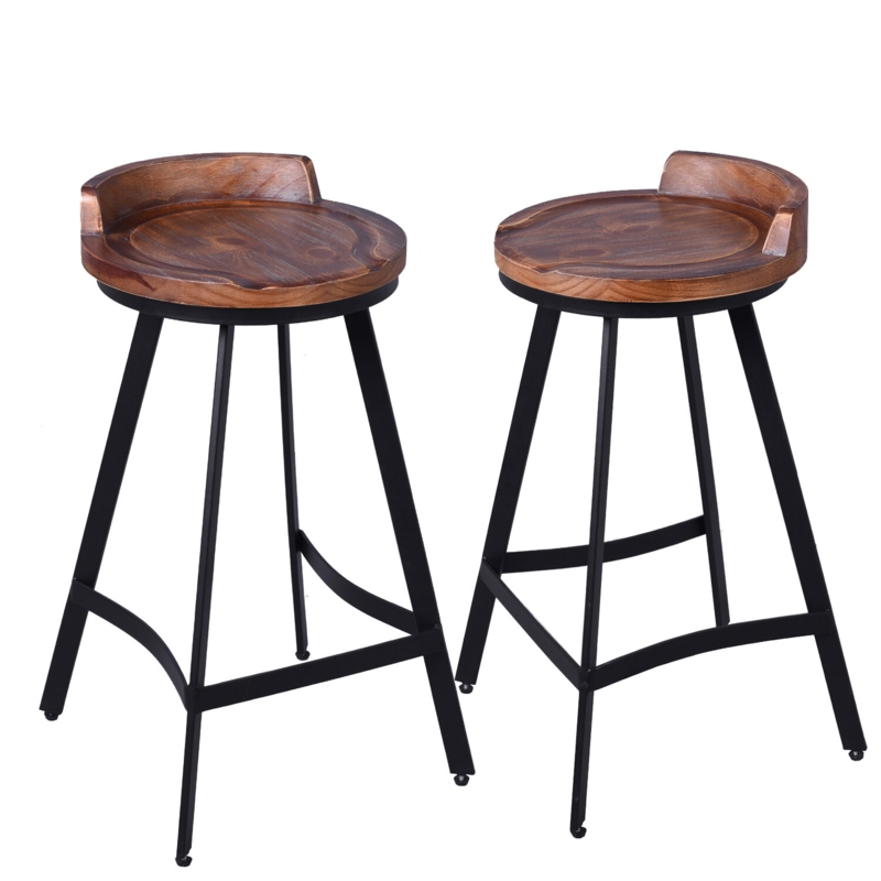 Natural Contour Low Backrest Counter Stool