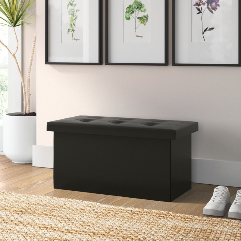 Shamritsky Upholstered Flip Top Storage Bench