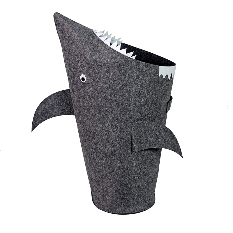 Shark Kids Nursery Laundry Hamper and Toy Organizer