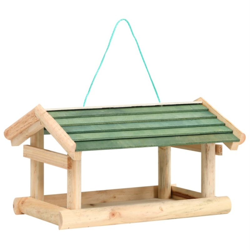 Sharo Hopper Bird Feeder Solid Wood 13.8"X11.6"X8.3"