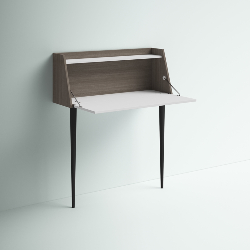 Corner Secretary Desk with Shelf