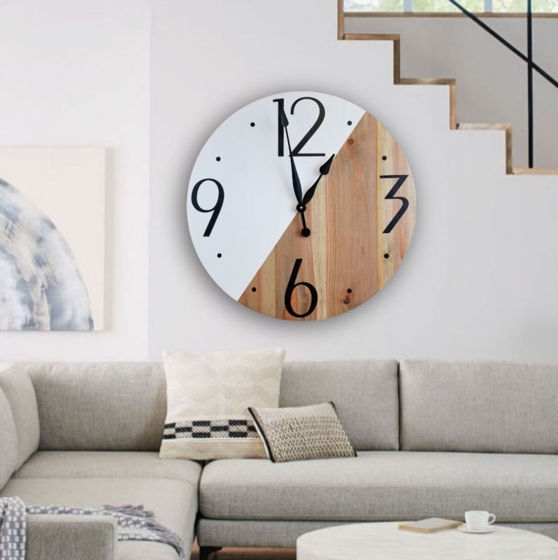 Oversized Shetye Wall Clock with Dual Finish