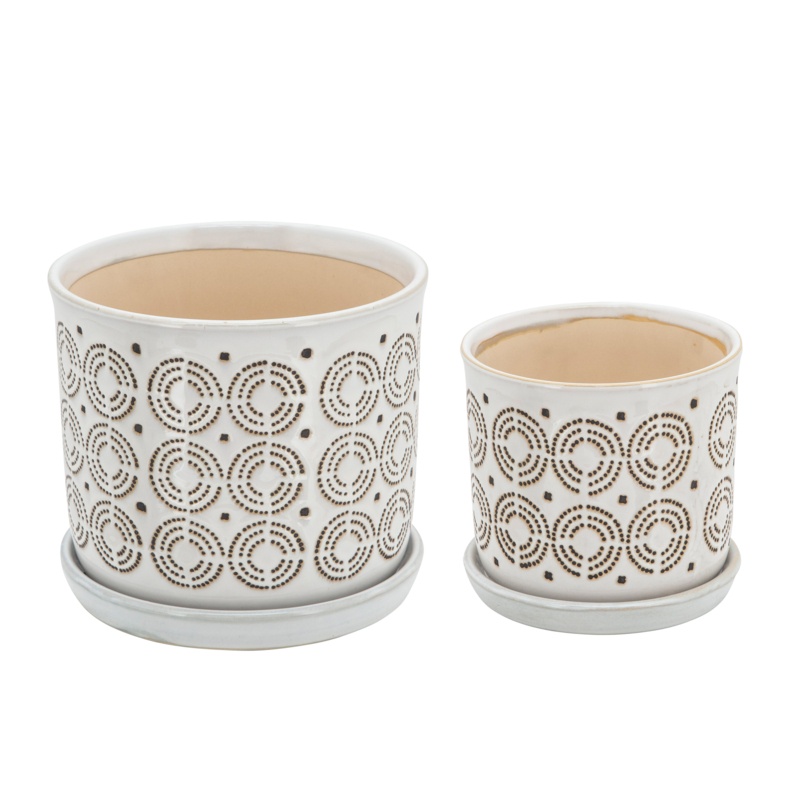 Shikhare 2 - Piece Ceramic Pot Planter Set