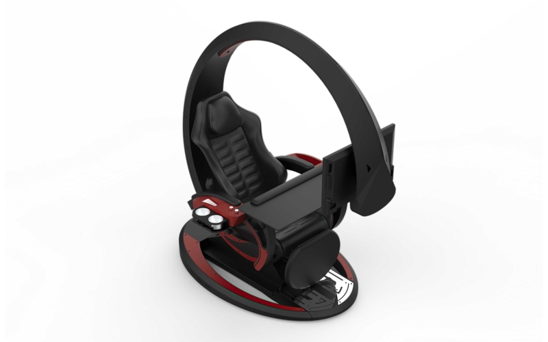 Smart Working and Gaming Desk with Recliner Chair