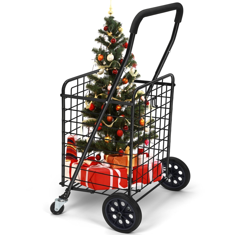Three-Height Adjustable Shopping Cart