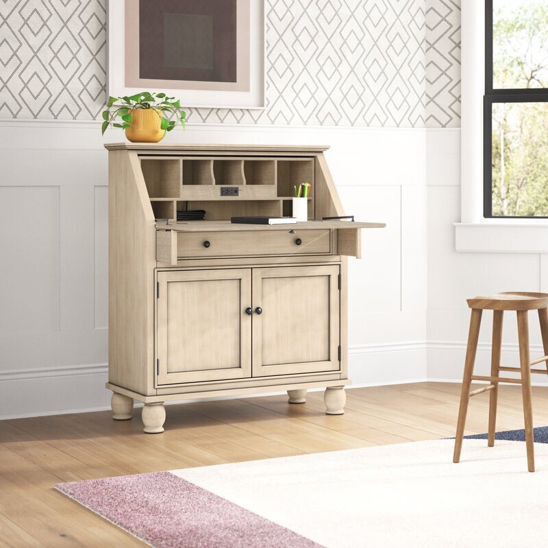 Short Organizational Armoire Computer Desk