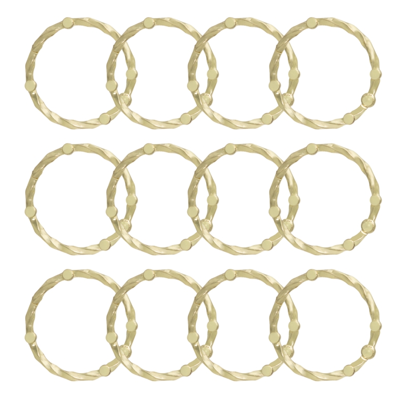 Water-Resistant Shower Curtain Rings Set