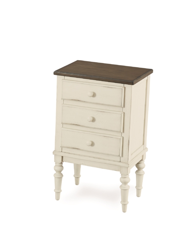 3 Drawer Accent Chest with Turned Legs