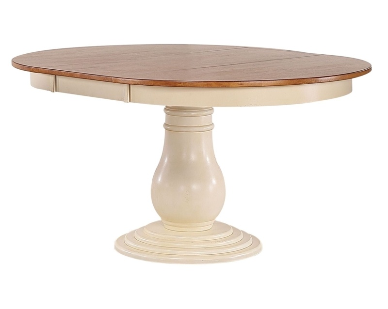 Sikeston Extendable Solid Wood Pedestal Dining Table