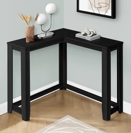 Simple Black Corner Couch Table 