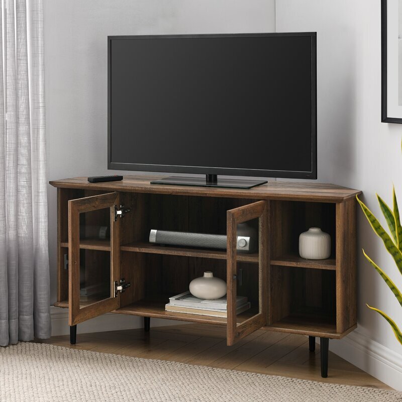 Simple Rustic Corner Audio Cabinet