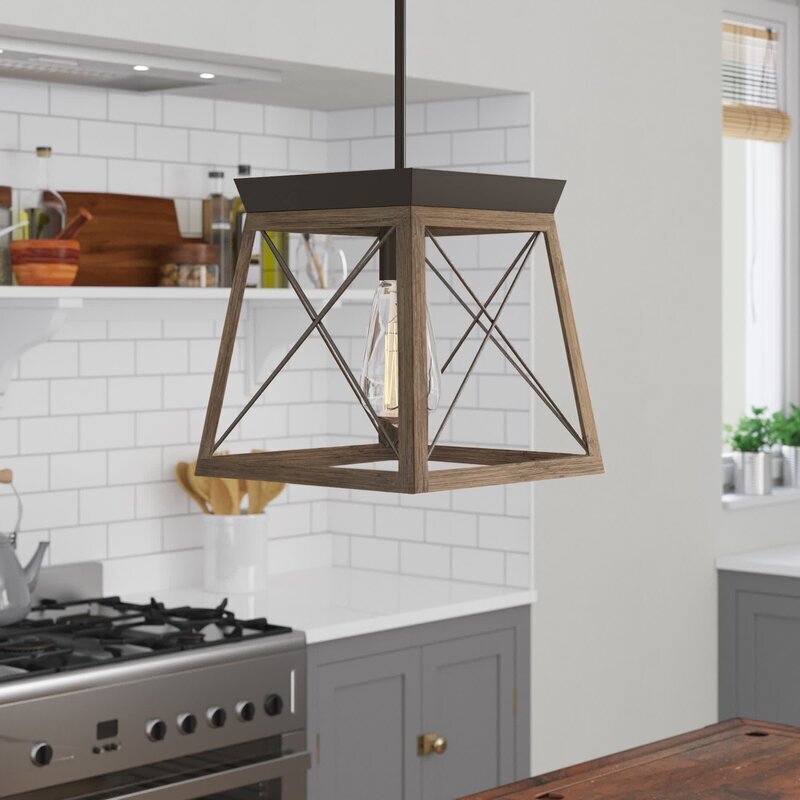 Single Bulb Hanging Kitchen Lights Over Island