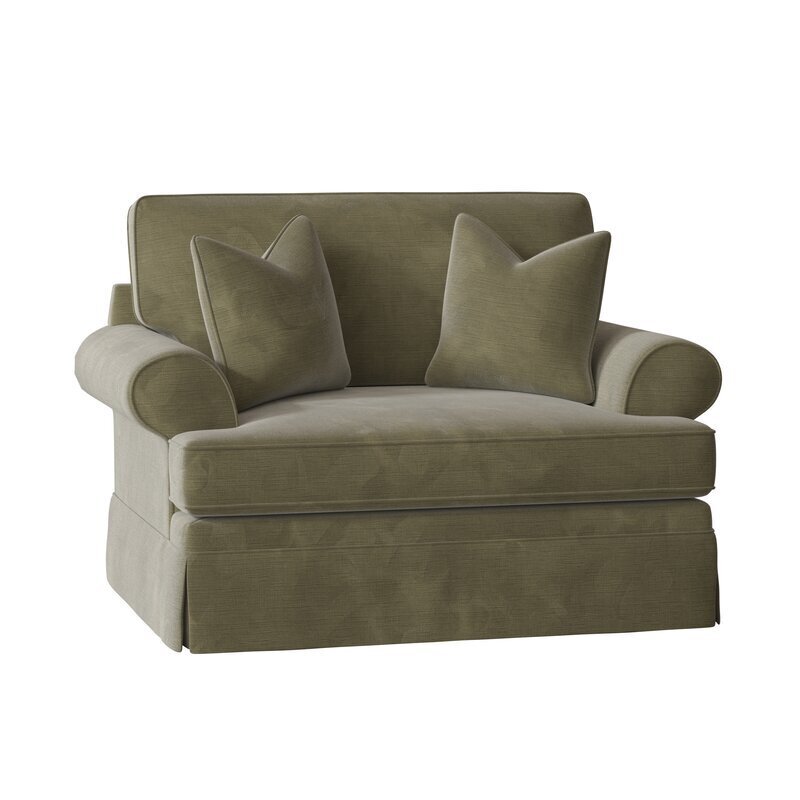 Skirted Extra Wide Arm Chair
