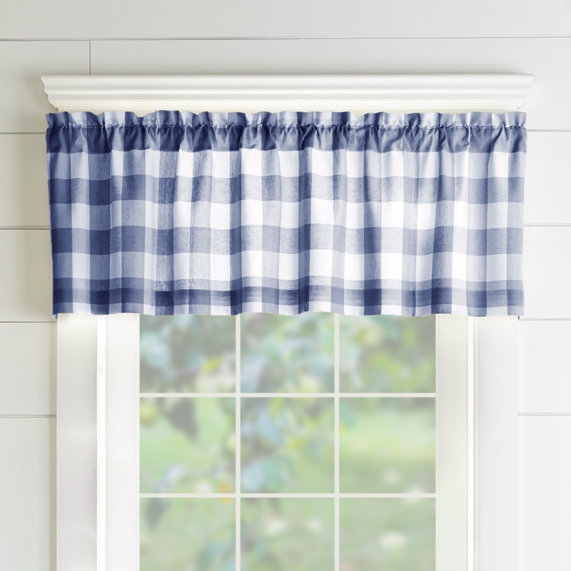Skookum Striped Cotton Tailored 60'' Window Valance