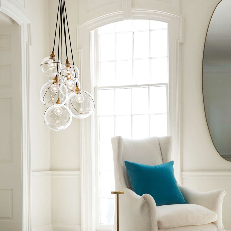 Asymmetrical Mid-Century Globe Pendant Light