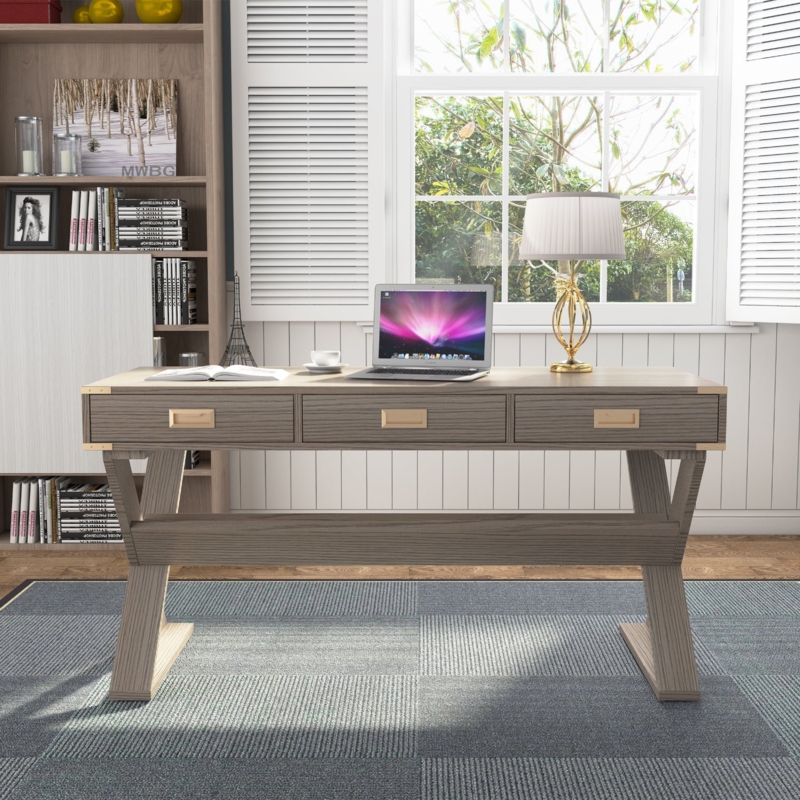 Contemporary Farmhouse-Style Office Desk