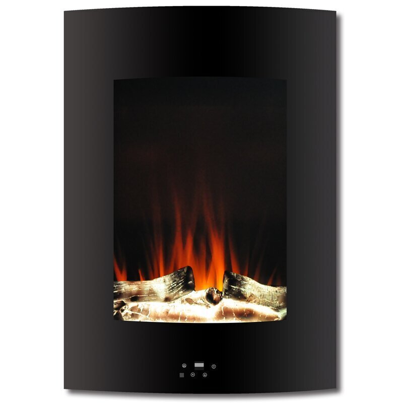 Sleek and modern small wall mounted electric fireplace