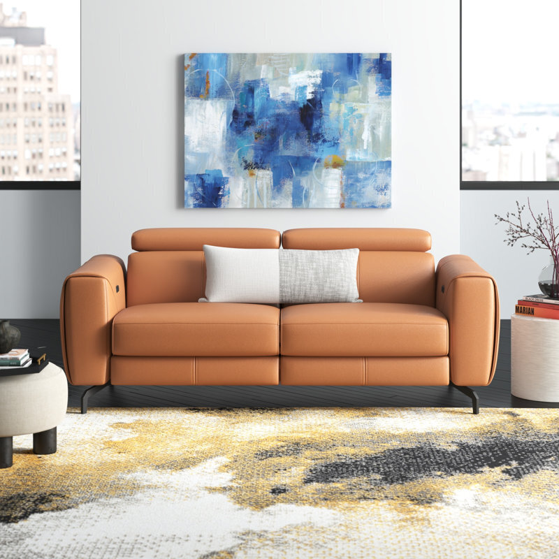 Sleek Mid Century Love Seat Recliner