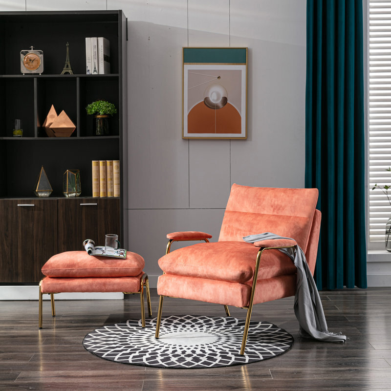 Sleek Recliner Chair with Ottoman