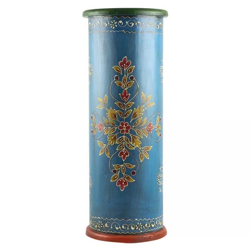 Slim Rustic Colorful Ornate Umbrella Stand