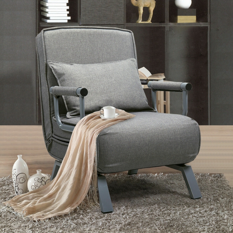 Convertible Chair to Bed with Adjustable Backrest