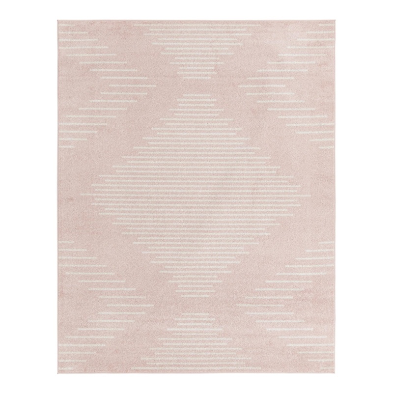 Sloan Machine Woven / Power Loomed Performance Pink Rug