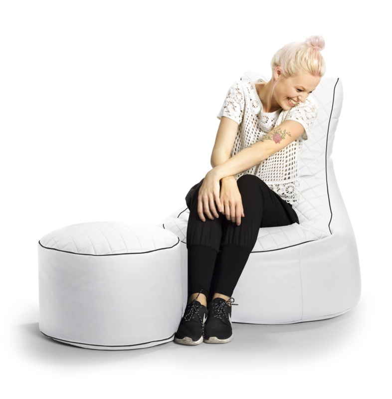 Small Faux Leather Bean Bag Lounger