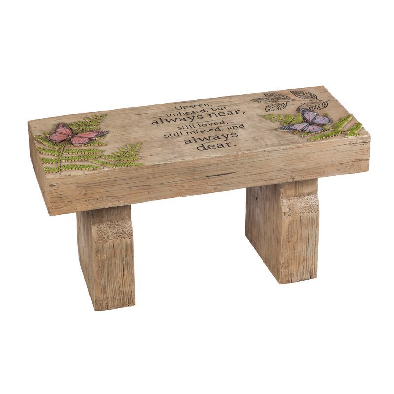 Small Worn Wood Memorial Bench