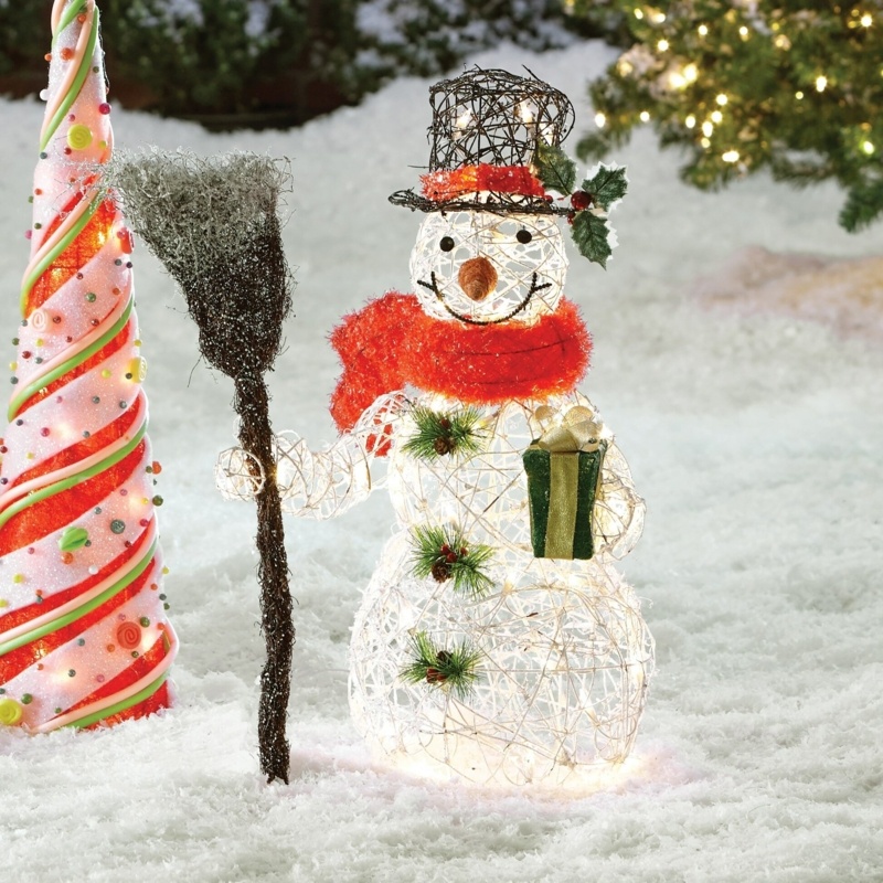 Snowman Christmas Decoration Figurine Lighted Display