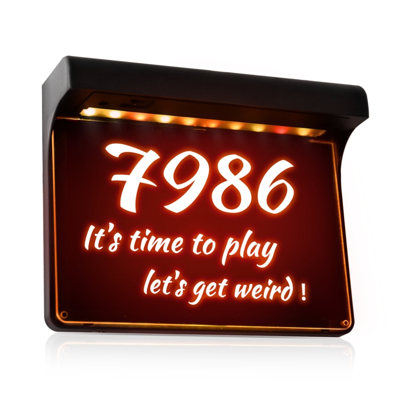 Modern Solar Light Up House Number Sign