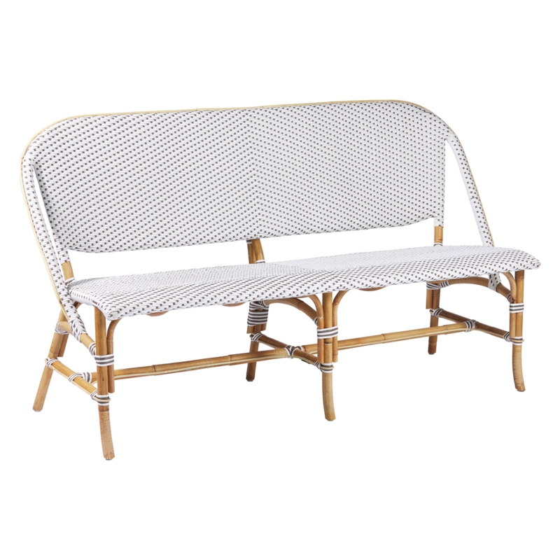 Stylish Rattan Bench with Polystrand Bindings