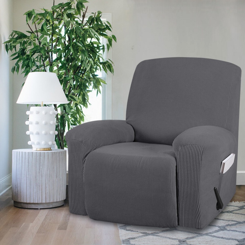 Soft Stretch Jacquard Box Cushion Recliner Slipcover