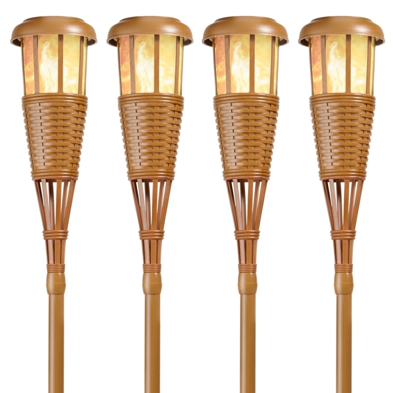 Solar Island Torches with Realistic Dancing Flame Design